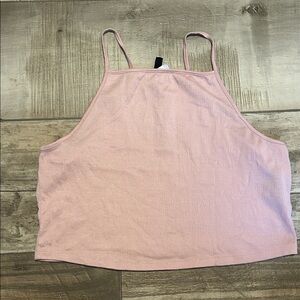 Women’s divided H&M m brand Pink Sleeveless Crop Top size large
